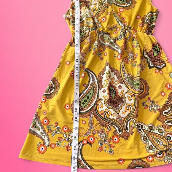 Vintage Y2K Charlotte Russe tunic blouse retro paisley fairycore hippie - Picture 6 of 6